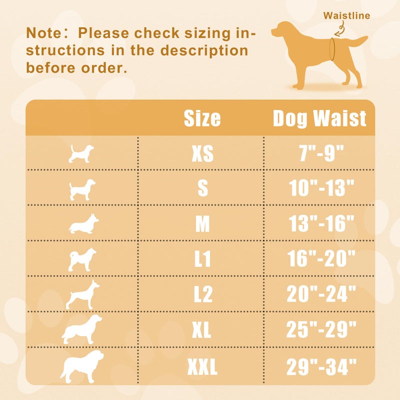 Teamoy Reusable Wrap Diapers for Male Dogs, Washable Puppy Belly Band Pack of 3 (S, 10"-13" Waist, Orange+ Denim+ Fat Smile) - Image 5